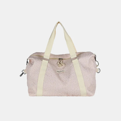 Textured Nylon Travel Bag - Premium travel-bag from Trendsi - Just $44.99! Shop now at Handbags Specialist Headquarter