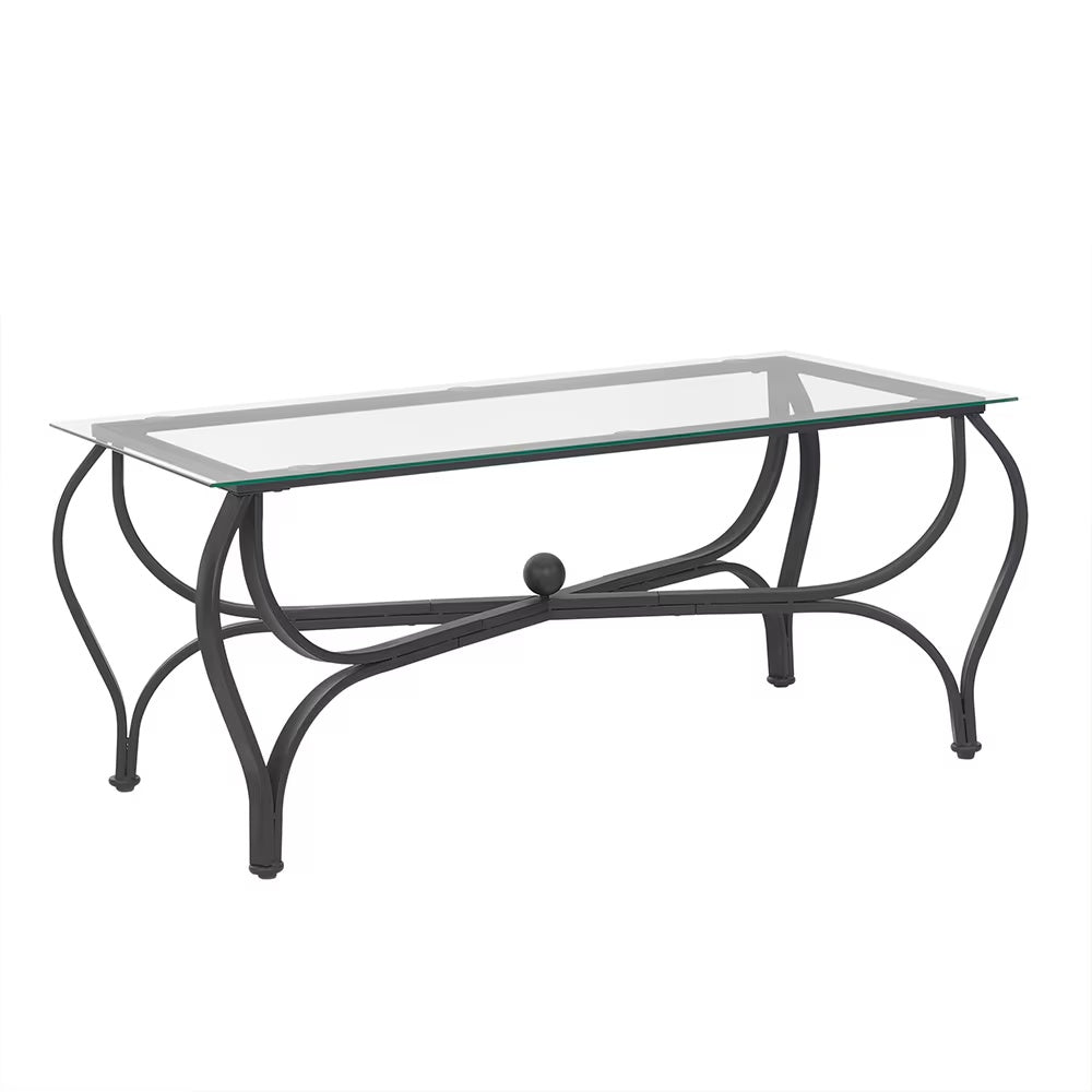 TriGlass Chic: Sleek 3-Piece Coffee Table Set