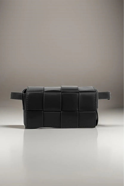 Zenana Vegan Leather Woven Crossbody Bag - Premium Crossbody Bag from Trendsi - Just $31.99! Shop now at Handbags Specialist Headquarter