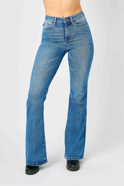 Judy Blue Full Size Hw Classic Flare Jeans Plus Size - Premium Women / Jeans & Denim from Trendsi - Just $67.99! Shop now at Handbags Specialist Headquarter
