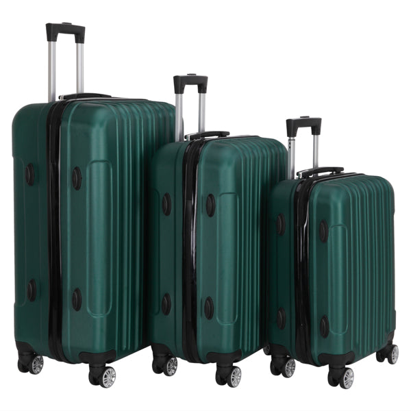 Tri-Size Glide: Universal Alloy Luggage Set