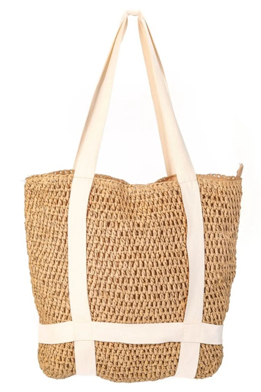 Fame Straw Braided Hat Carrier Tote Bag - Premium Tote Bag from Trendsi - Just $44.99! Shop now at Handbags Specialist Headquarter