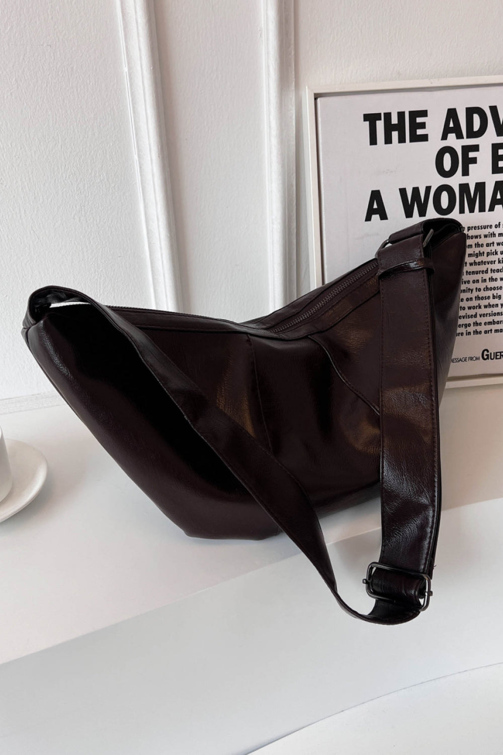 PU Leather Sling Bag - Premium handbags from Trendsi - Just $22.99! Shop now at Handbags Specialist Headquarter