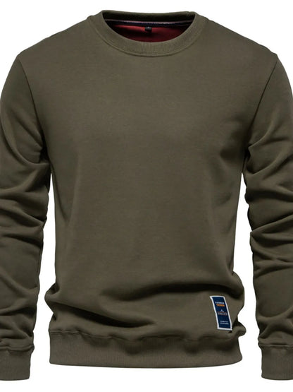 Men's Round Neck Long Sleeve Sweatshirt - Premium Men's Sweatshirts from Trendsi - Just $33.88! Shop now at Handbags Specialist Headquarter