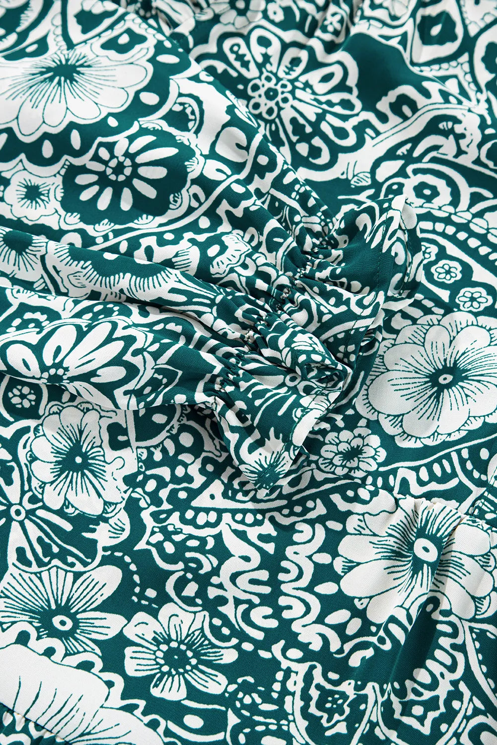 Plus Size Ruffled Printed Flounce Sleeve Dress - Premium Dresses from Trendsi - Just $44.99! Shop now at Handbags Specialist Headquarter