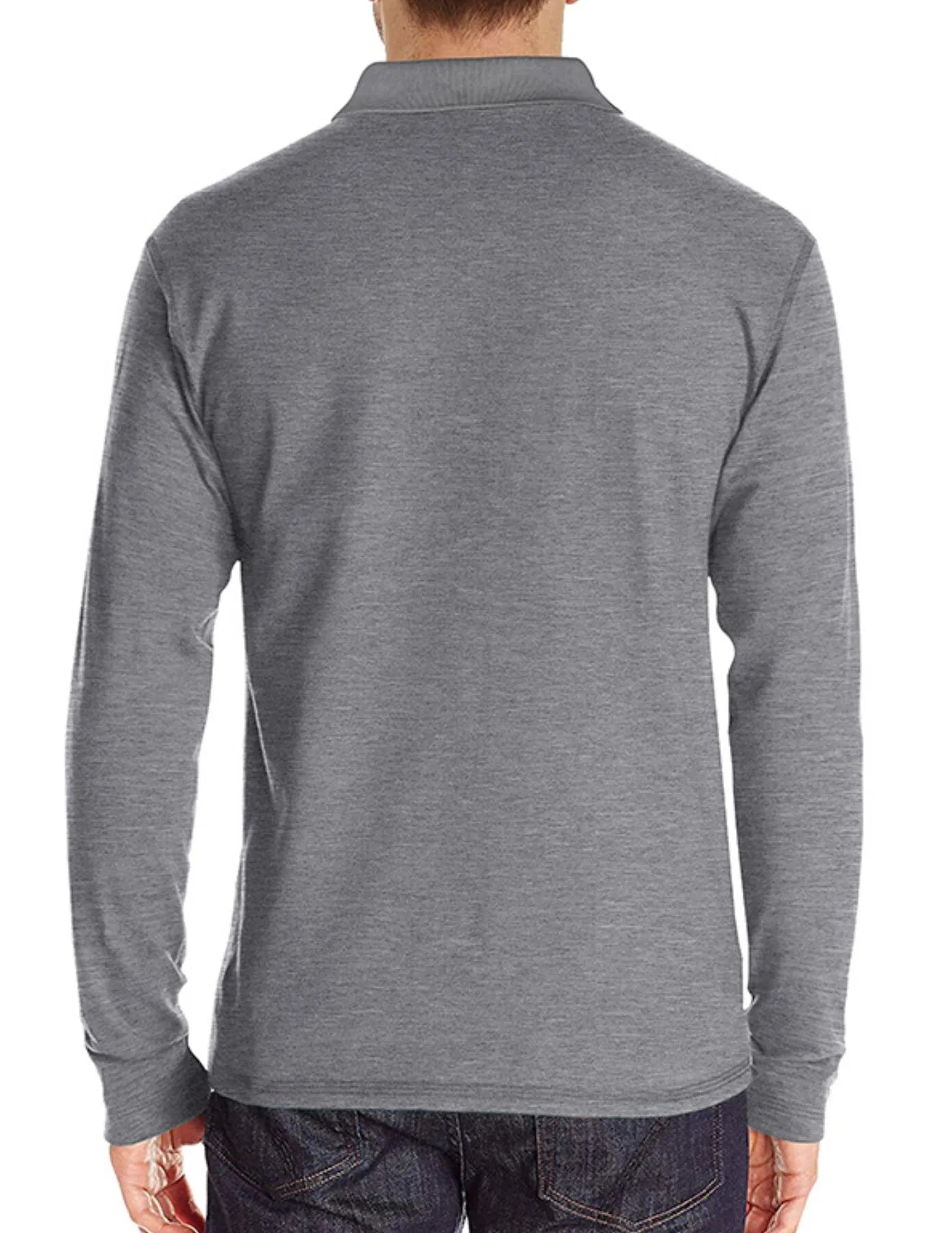 Men's Full Size Long Sleeve Pocket Polo Shirt Plus Size - Premium Men's Polo shirt from Trendsi - Just $41.99! Shop now at Handbags Specialist Headquarter