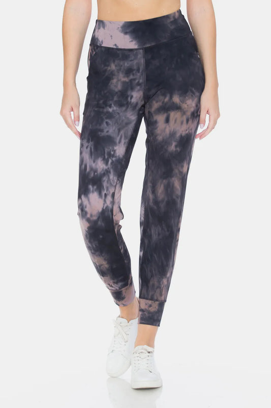 Leggings Depot Tie-Dye High Waist Cropped Leggings - Premium Leggings from Trendsi - Just $45.03! Shop now at Handbags Specialist Headquarter
