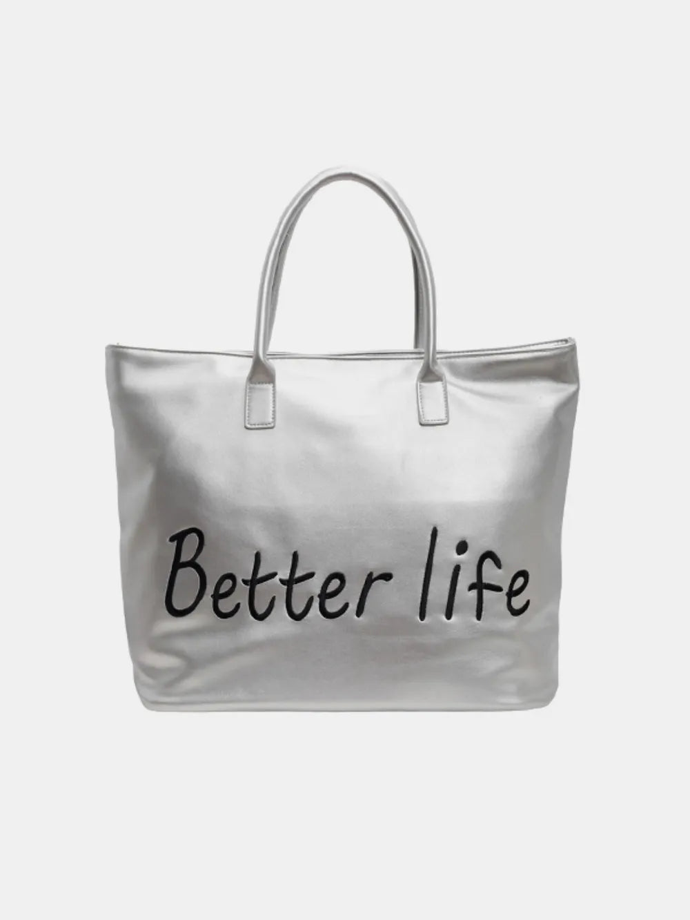 BETTER LIFE PU Leather Tote Bag - Premium Tote Bag from Trendsi - Just $38.99! Shop now at Handbags Specialist Headquarter