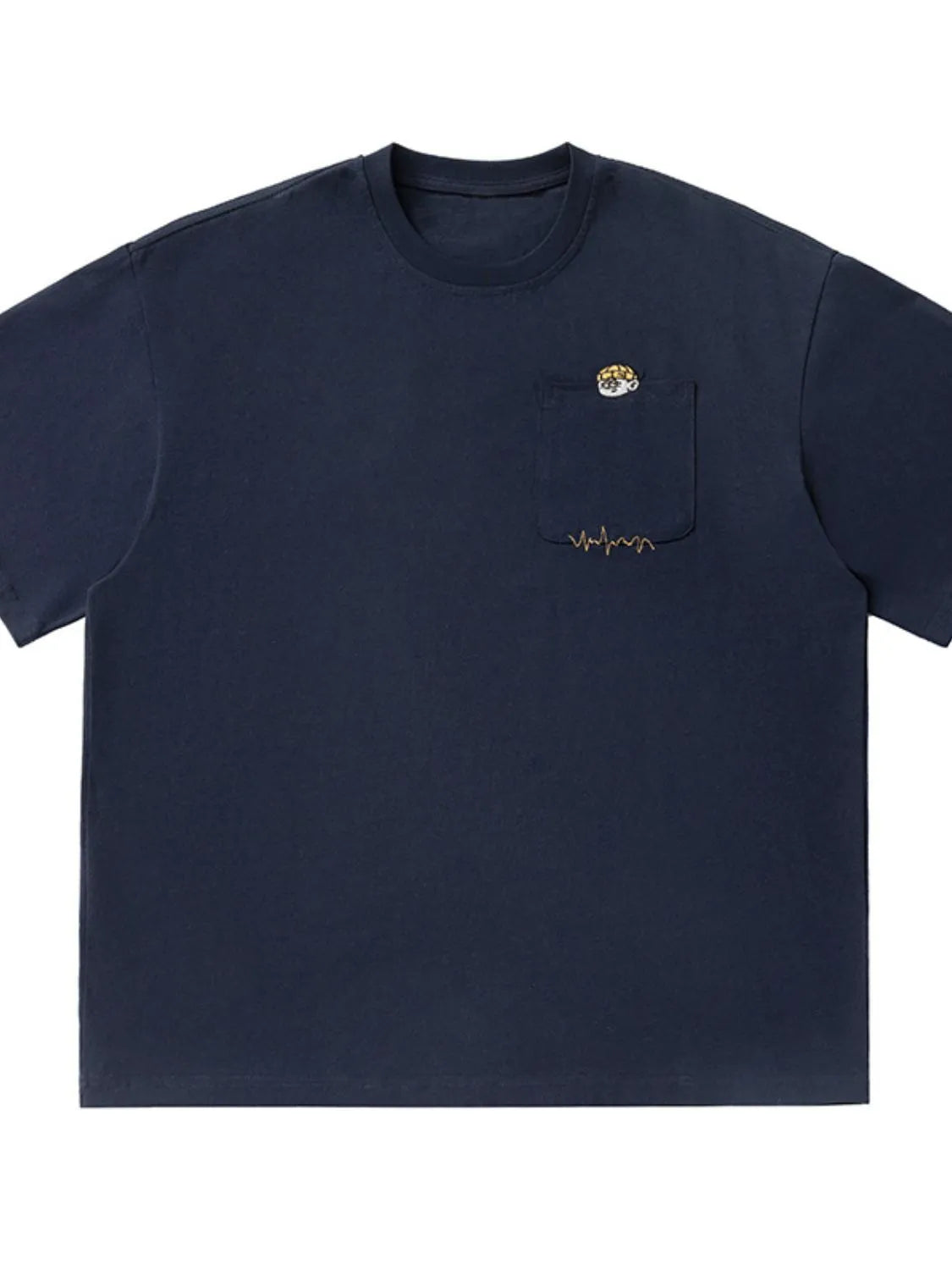 Men's Plus Size Round Neck Embroidered T-Shirt - Premium Men's T-Shirt from Trendsi - Just $30.99! Shop now at Handbags Specialist Headquarter