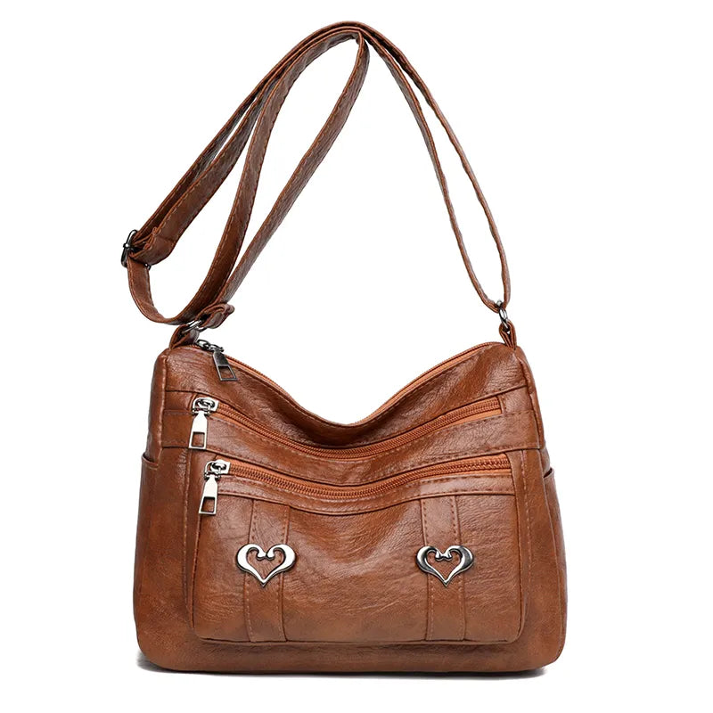 PU Leather Multi-Pockets Crossbody Bag - Premium Crossbody Bag from Trendsi - Just $27.99! Shop now at Handbags Specialist Headquarter