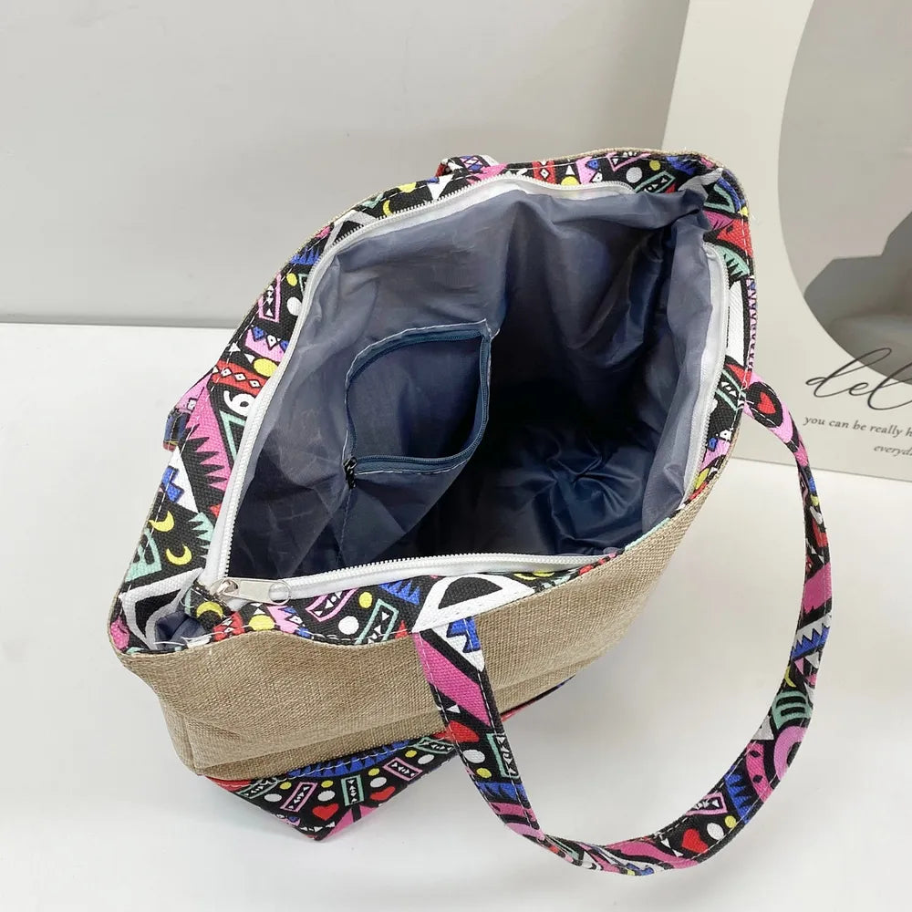 Geometric Medium Tote Bag - Premium Tote Bag from Trendsi - Just $39.99! Shop now at Handbags Specialist Headquarter