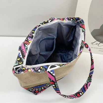 Geometric Medium Tote Bag - Premium Tote Bag from Trendsi - Just $39.99! Shop now at Handbags Specialist Headquarter