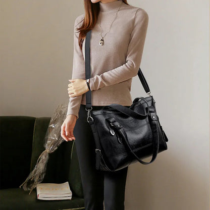 PU Leather Medium Handbag - Premium Tote Bag from Trendsi - Just $33.99! Shop now at Handbags Specialist Headquarter