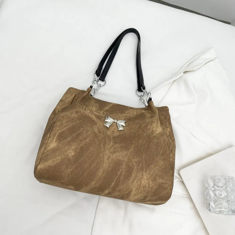 Bow Polyester Medium Tote Bag - Premium Tote Bag from Trendsi - Just $39.99! Shop now at Handbags Specialist Headquarter
