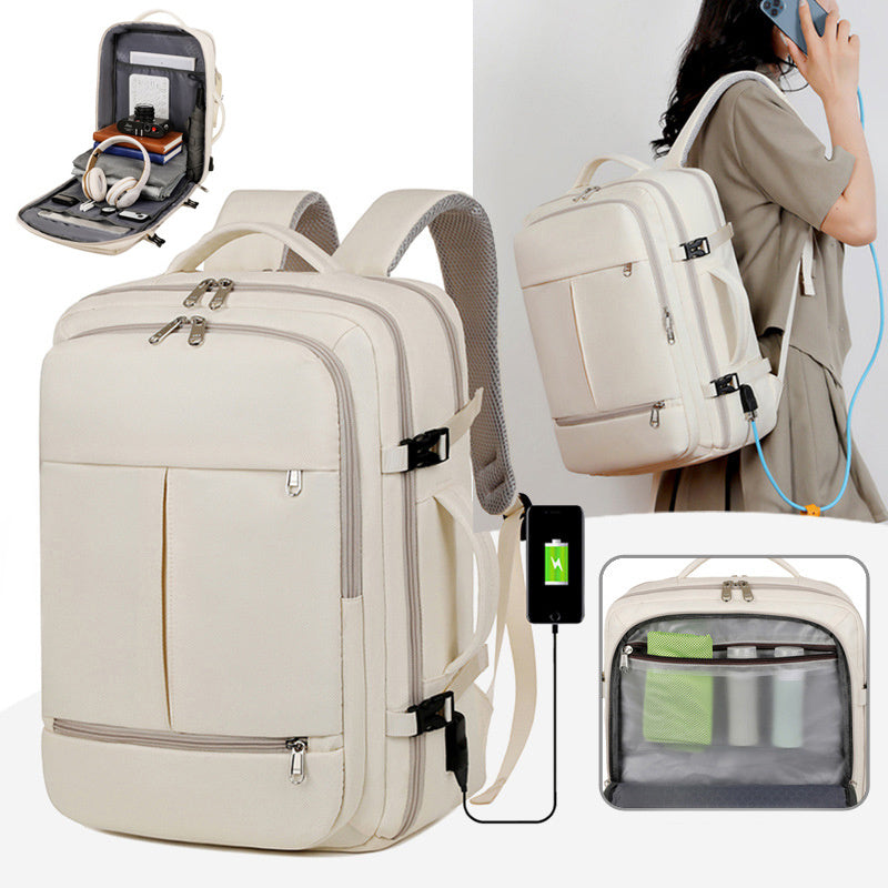 FlexiPack: Unisex Travel Backpack with Multi-Pockets
