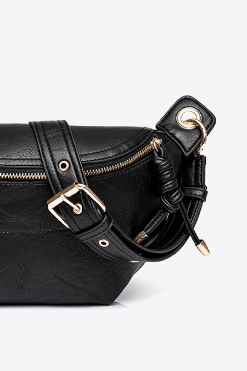 PU Leather Chain Strap Crossbody Bag - Premium Crossbody Bag from Trendsi - Just $35.99! Shop now at Handbags Specialist Headquarter