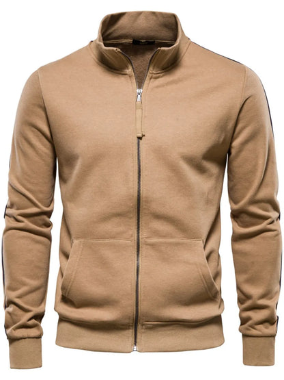 Men's Zip Up Long Sleeve Sweatshirt - Premium Men's Sweatshirts from Trendsi - Just $42.78! Shop now at Handbags Specialist Headquarter