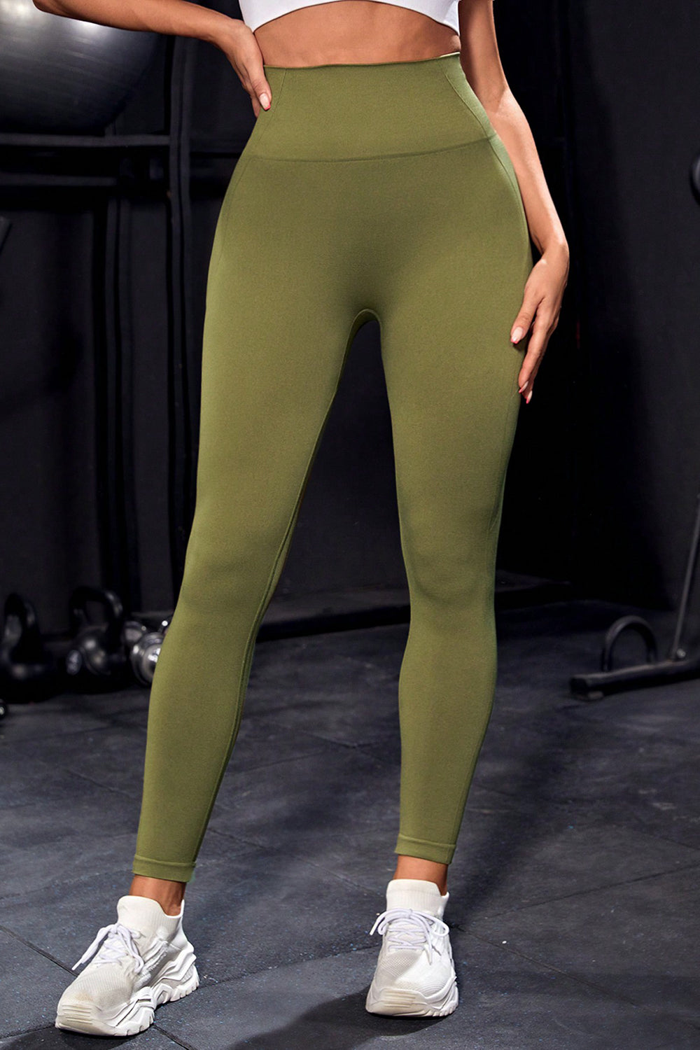 Wide Waistband Sports Leggings - Premium Leggings from Trendsi - Just $24.36! Shop now at Handbags Specialist Headquarter