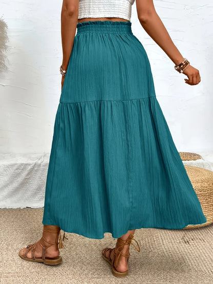 Frill Slit Skirt - Premium Skirts from Trendsi - Just $26.99! Shop now at Handbags Specialist Headquarter