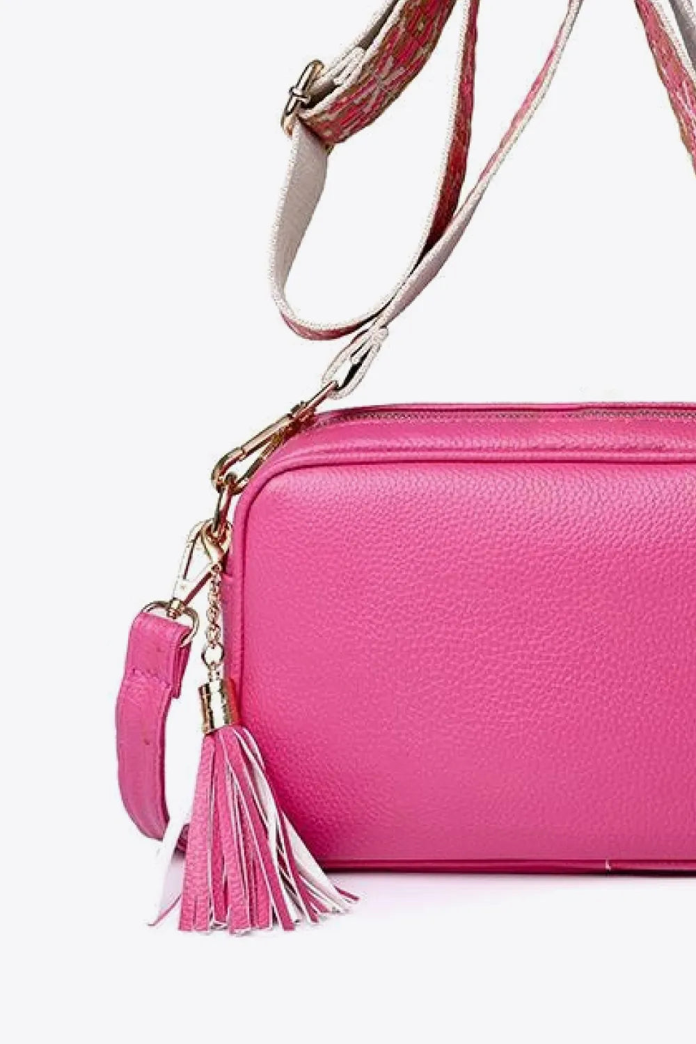 PU Leather Tassel Crossbody Bag - Premium handbags from Trendsi - Just $39.99! Shop now at Handbags Specialist Headquarter
