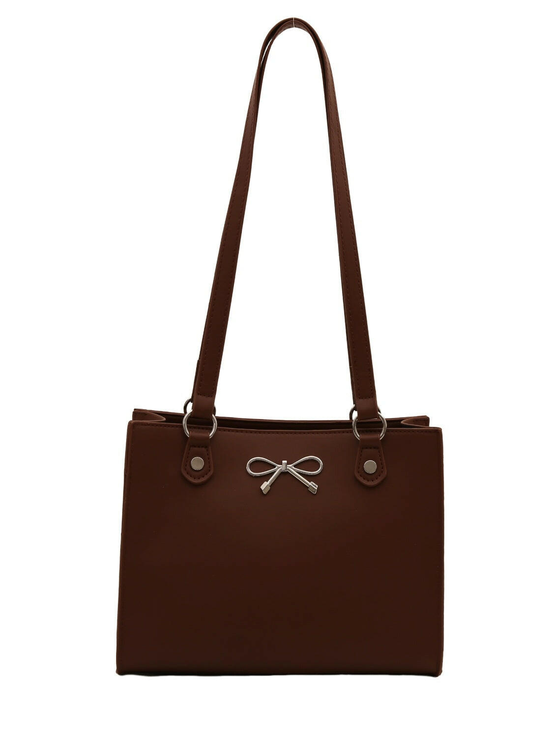 Bow PU Leather Shoulder Bag.