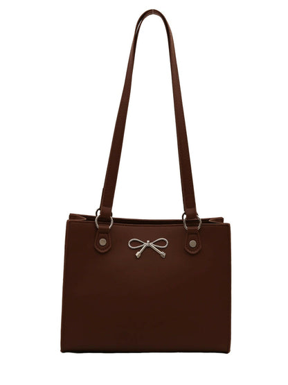 Bow PU Leather Shoulder Bag.