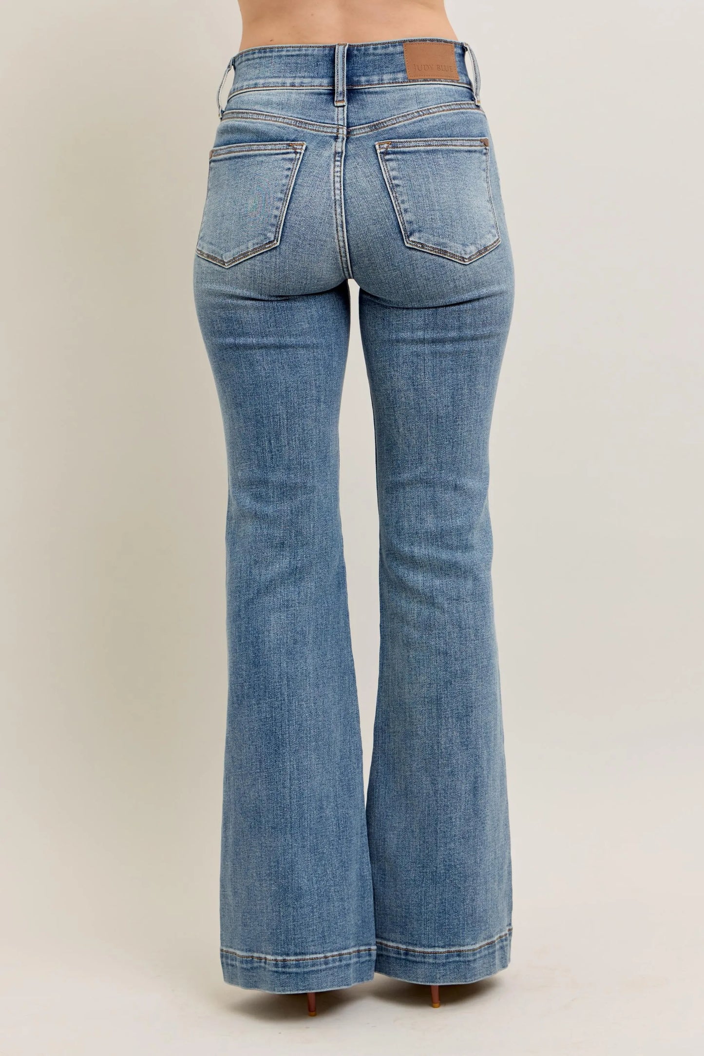 Judy Blue Full Size High-Waist Flare Denim Jeans with Front Seam Detail Plus Size - Premium Women / Jeans & Denim from Trendsi - Just $71.99! Shop now at Handbags Specialist Headquarter