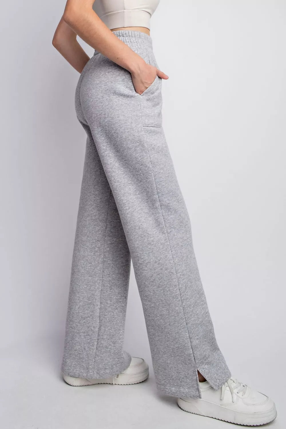 Faith Apparel Full Size Drawstring Straight Leg Slit Sweatpants - Premium  from Trendsi - Just $47.99! Shop now at Handbags Specialist Headquarter