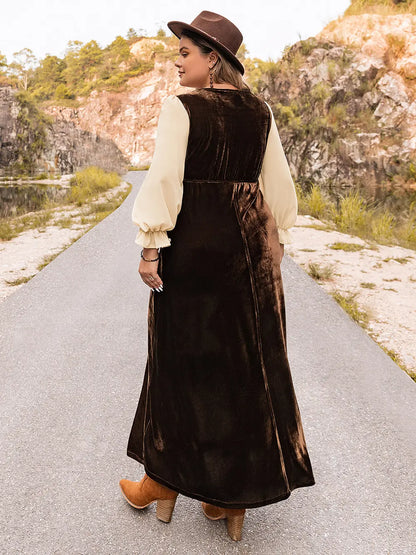 Plus Size Embroidered Square Neck Dress - Premium Dresses from Trendsi - Just $57.99! Shop now at Handbags Specialist Headquarter