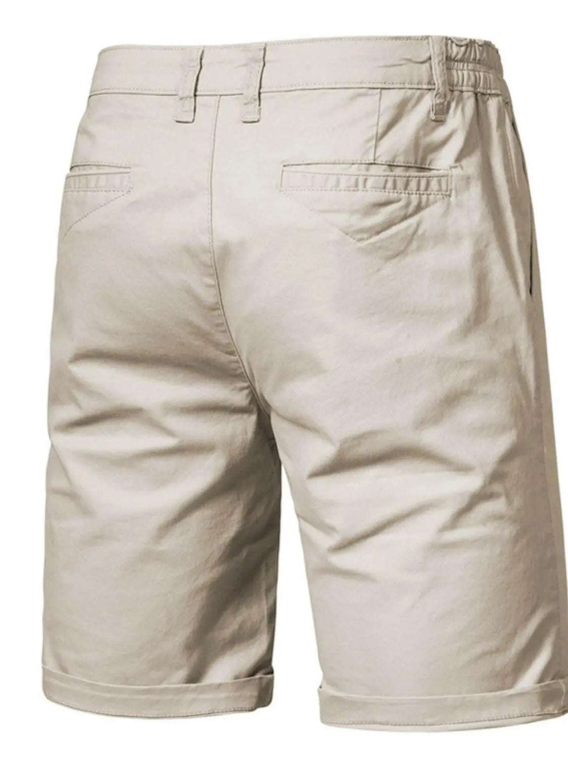 Men's Elastic Waist Shorts with Pockets.