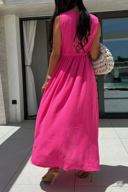 Surplice Sleeveless Slit Maxi Dress - Premium Maxi Dress from Trendsi - Just $34.99! Shop now at Handbags Specialist Headquarter