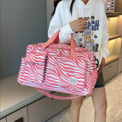 Oxford Cloth Animal Print Travel Bag - Premium travel-bag from Trendsi - Just $44.99! Shop now at Handbags Specialist Headquarter