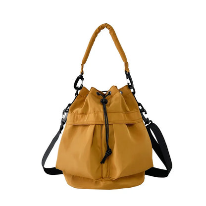 Drawstring Nylon Bucket Bag - Premium Crossbody Bag from Trendsi - Just $24.99! Shop now at Handbags Specialist Headquarter