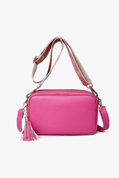PU Leather Tassel Crossbody Bag - Premium handbags from Trendsi - Just $39.99! Shop now at Handbags Specialist Headquarter