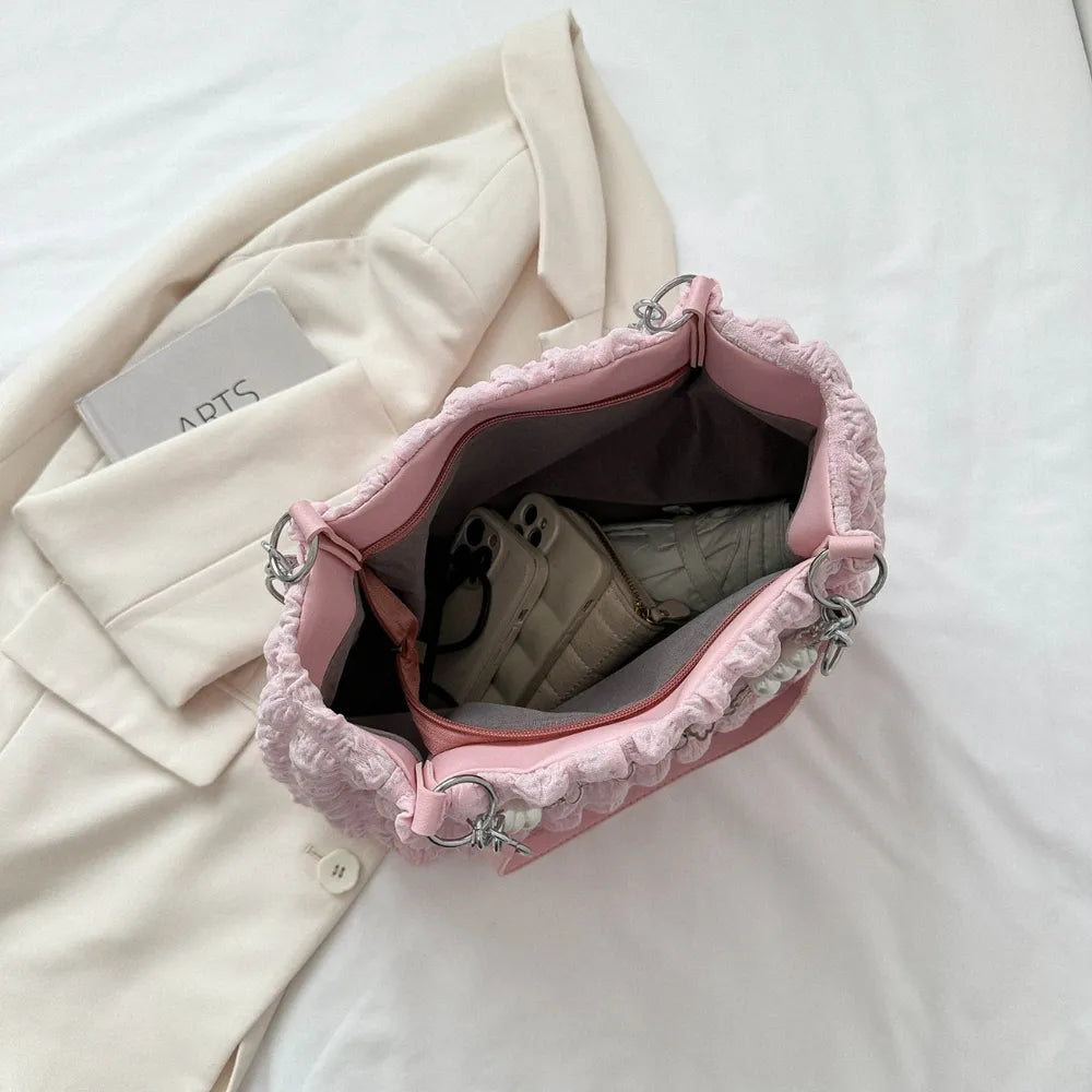 Cloud Puffy Polyester Tote Bag - Premium Tote Bag from Trendsi - Just $39.99! Shop now at Handbags Specialist Headquarter