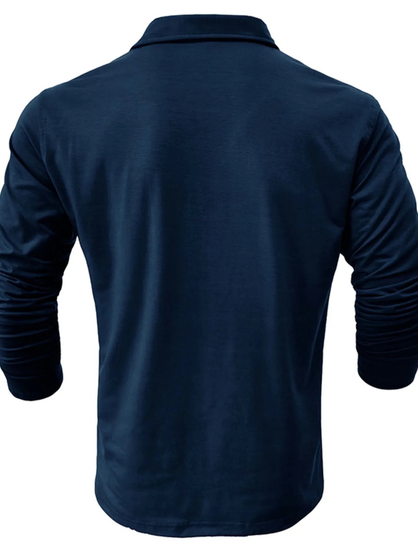 Men's Basic style Collared Neck Long Sleeve Polo - Premium Men's Polo shirt from Trendsi - Just $41.99! Shop now at Handbags Specialist Headquarter