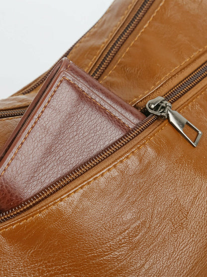 PU Leather Adjustable Strap Shoulder Bag.