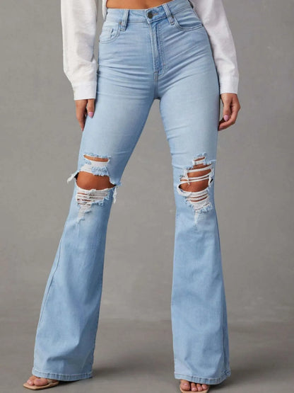 Distressed Jeans with Pockets - Premium Women / Jeans & Denim from Trendsi - Just $33.62! Shop now at Handbags Specialist Headquarter