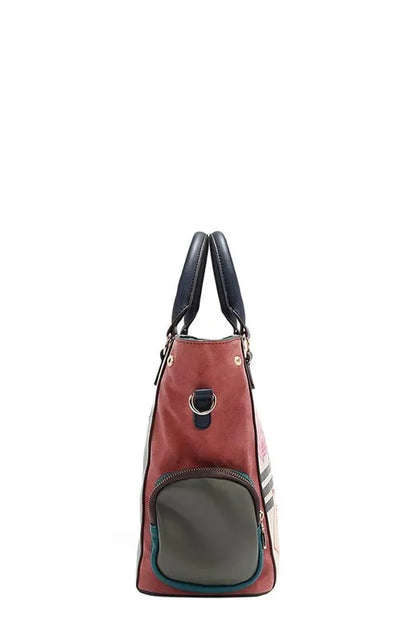 Nicole Lee USA Eco-Leather Handbag with Side Pockets - Premium Tote Bag from Trendsi - Just $55.99! Shop now at Handbags Specialist Headquarter