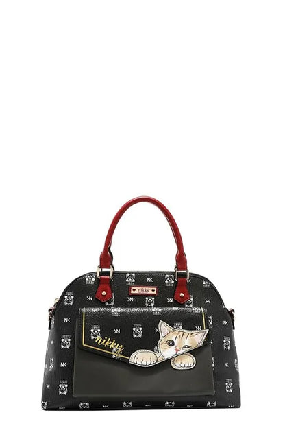 Nicole Lee USA Eco-Leather Cat Dome Bag - Premium Tote Bag from Trendsi - Just $52.99! Shop now at Handbags Specialist Headquarter