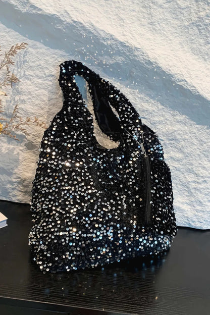 Sequin Polyester Handbag - Premium Tote Bag from Trendsi - Just $32.99! Shop now at Handbags Specialist Headquarter