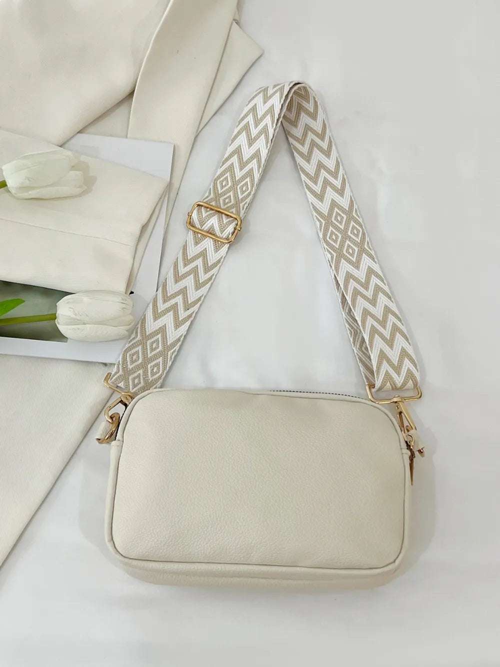 PU Leather Single Strap Crossbody Bag - Premium Crossbody Bag from Trendsi - Just $21.99! Shop now at Handbags Specialist Headquarter