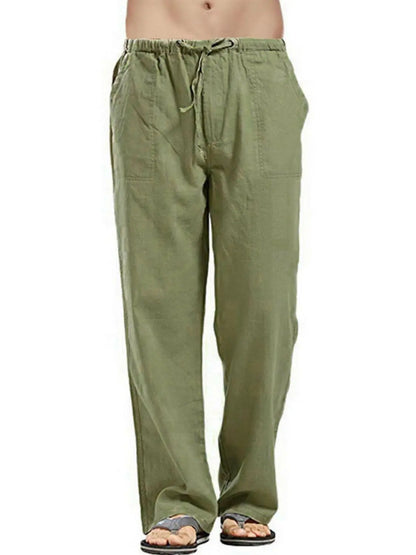Men's Full Size Drawsting Straight Leg Pants Plus Size.