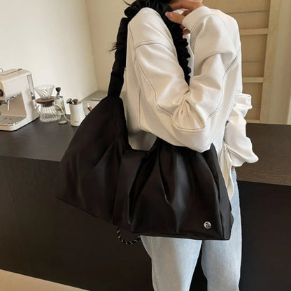 Ruched Large Tote Bag - Premium Tote Bag from Trendsi - Just $39.99! Shop now at Handbags Specialist Headquarter