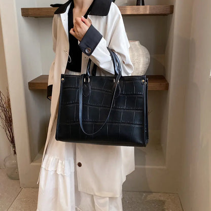 PU Leather Tote Bag - Premium Tote Bag from Trendsi - Just $44.99! Shop now at Handbags Specialist Headquarter