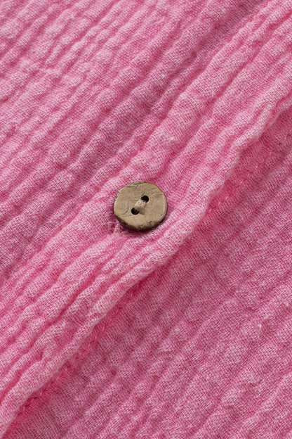 Button Down Collared Neck Long Sleeve Shirt - Premium Women's Down Shirt Tops from Trendsi - Just $52.98! Shop now at Handbags Specialist Headquarter