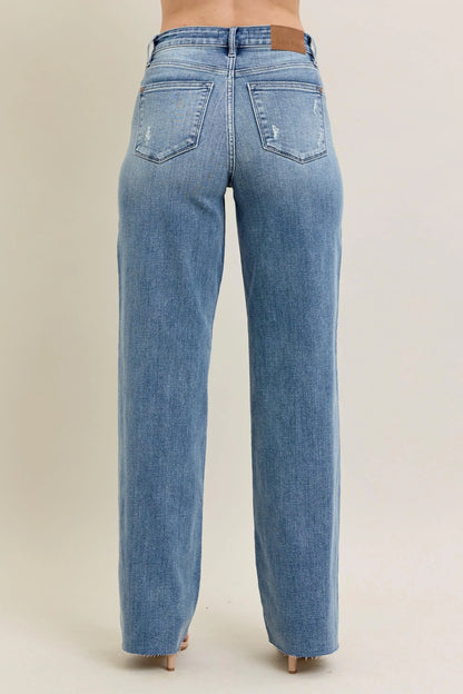 Judy Blue Full Size V - Front Baggy Jeans Plus Size - Premium Women / Jeans & Denim from Trendsi - Just $72.99! Shop now at Handbags Specialist Headquarter