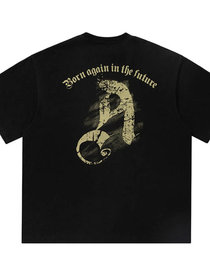 Men's Plus Size Graphic Round Neck Half Sleeve T-Shirt - Premium Men's T-Shirt from Trendsi - Just $27.99! Shop now at Handbags Specialist Headquarter