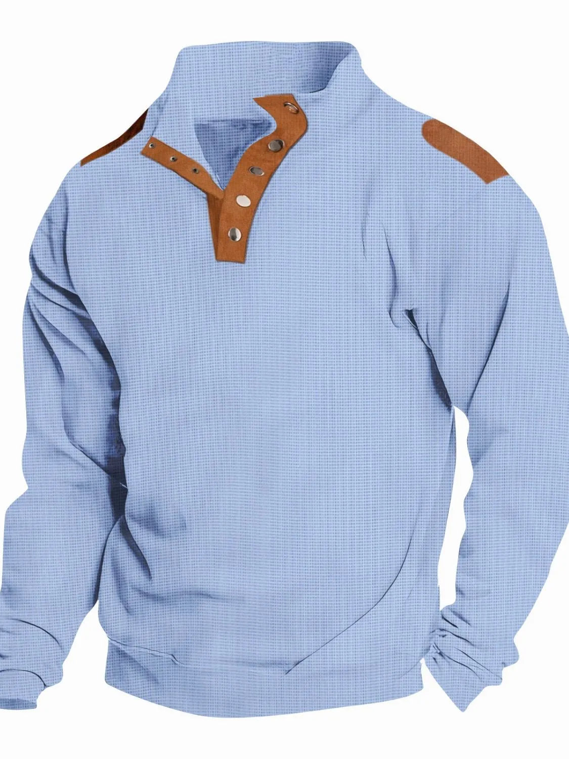 Men's Full Size Quarter Snap Long Sleeve Top Plus Size - Premium Men's Sweatshirts from Trendsi - Just $25.82! Shop now at Handbags Specialist Headquarter