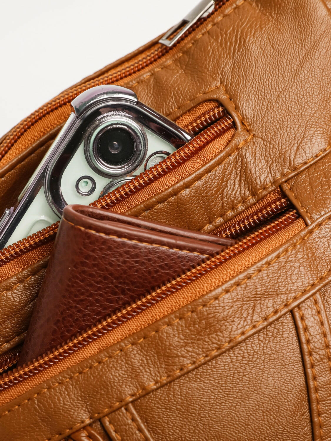 PU Leather Adjustable Strap Shoulder Bag.